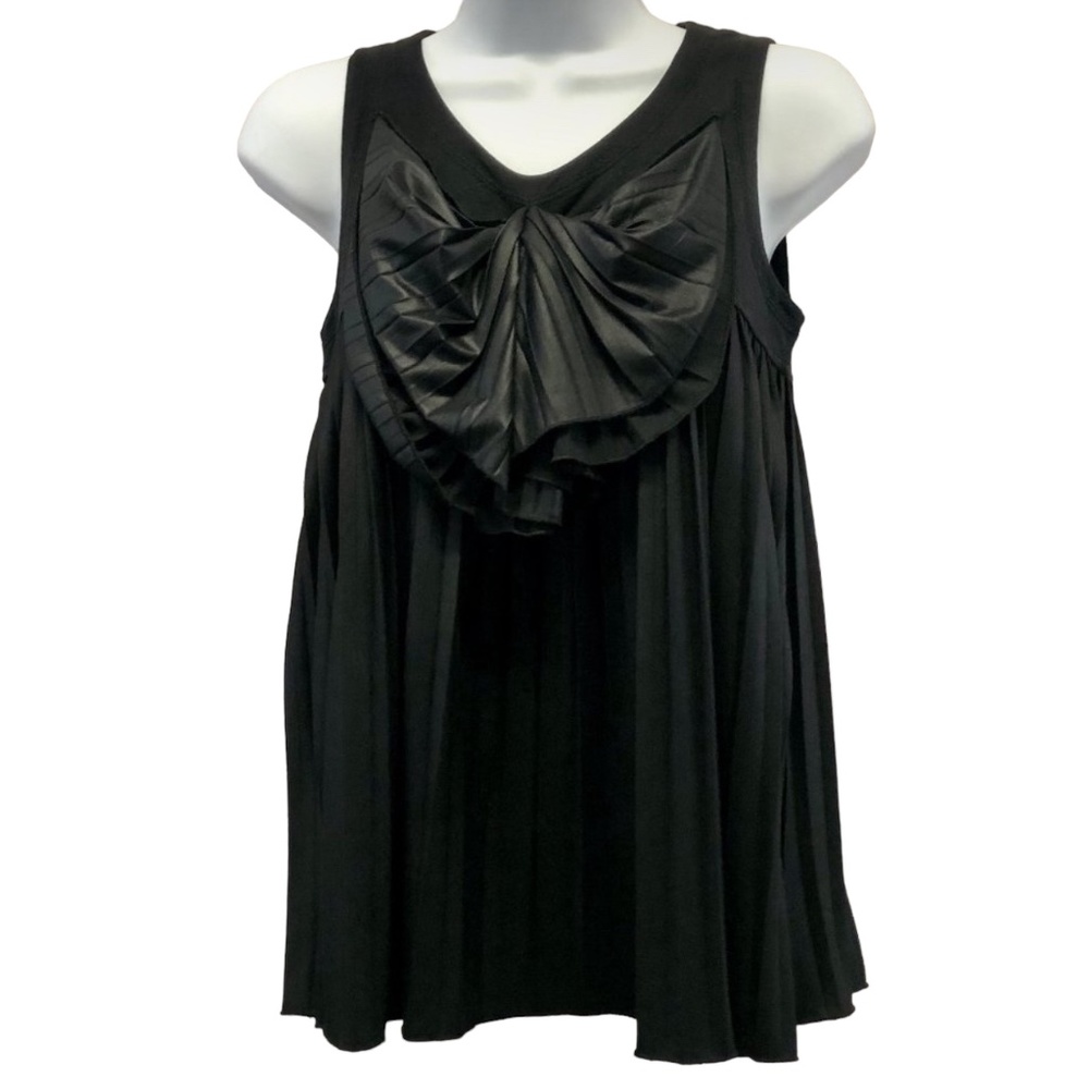 See by Chloé Sleeveless Pleated Bow Blouse Tank